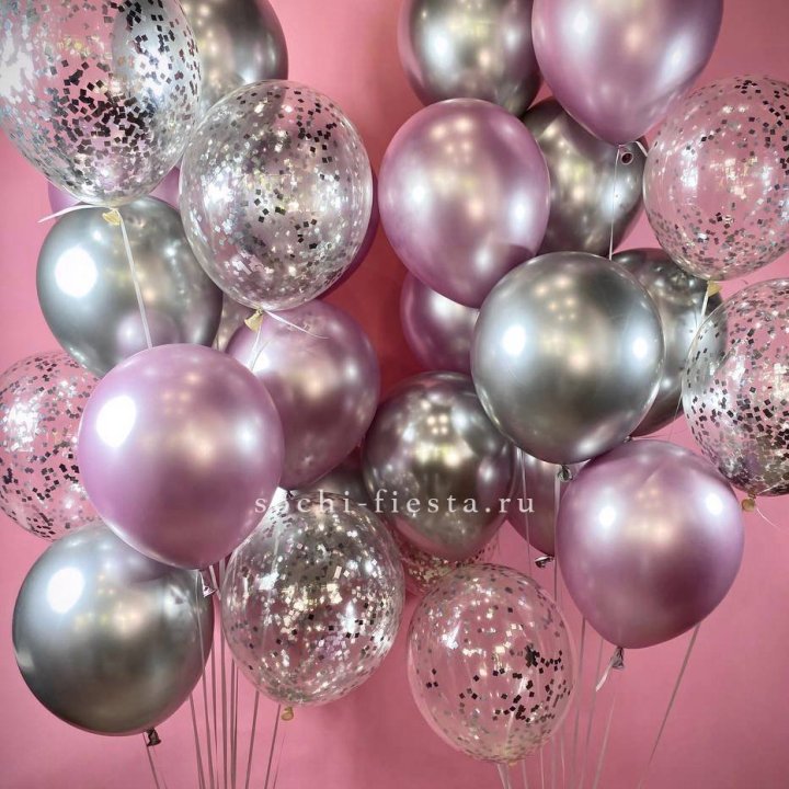 Фонтан шаров "Сильвер пинк" в Таганроге