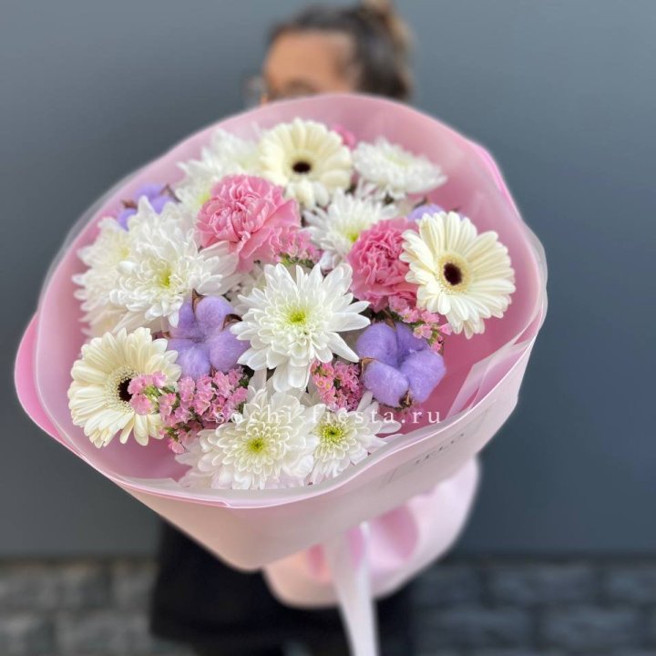 Букет цветов "Пинк спринг" в Таганроге
