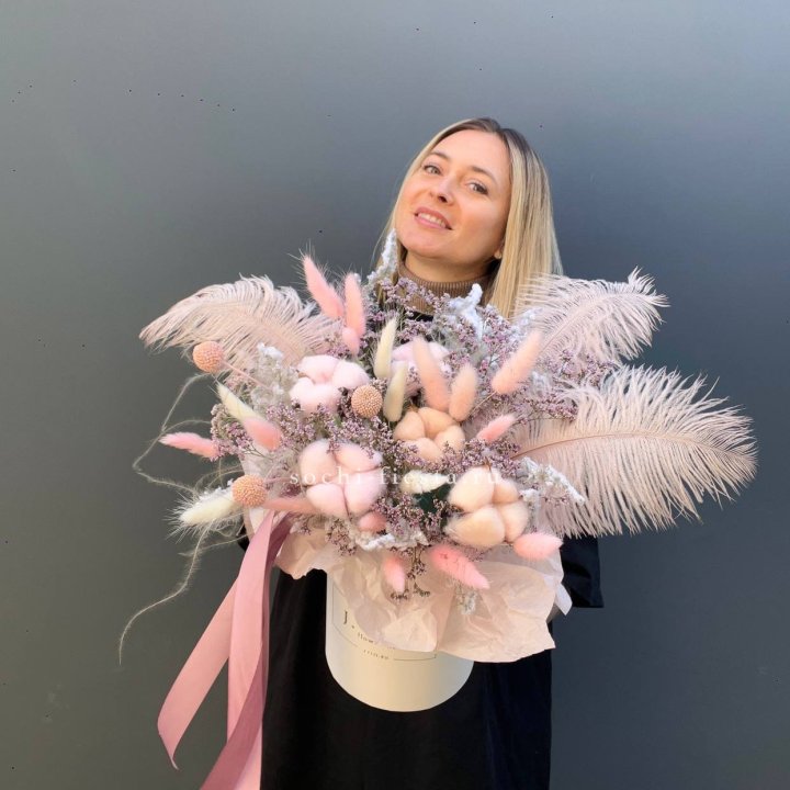 Авторский бокс с сухоцветами в Таганроге