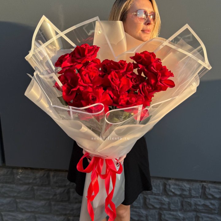  Букет  высоких роз 15 шт в Таганроге