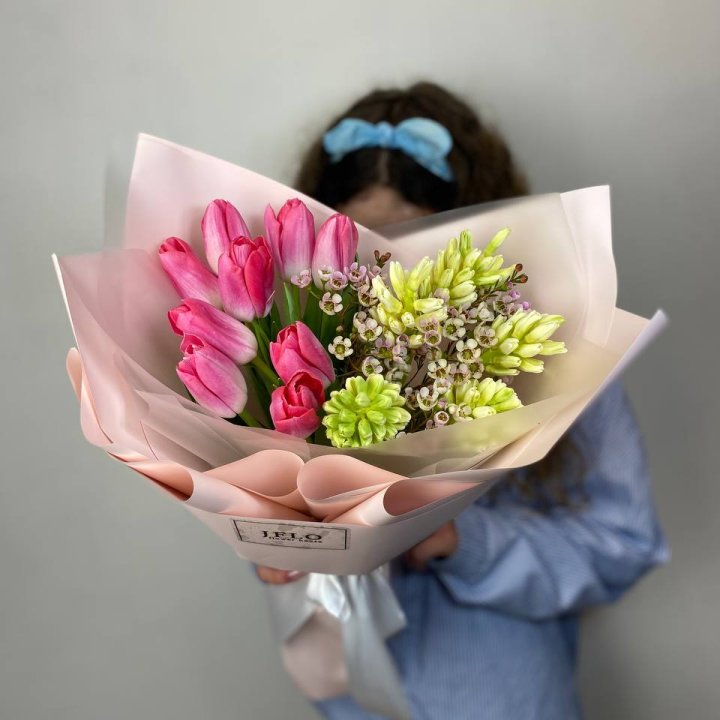  Дуо тюльпаны и гиацинты в Таганроге