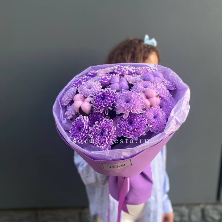 Хризантемы с хлопком в Таганроге