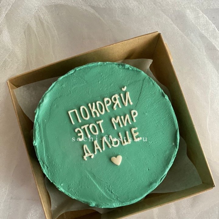 Бенто-торт "Покоряй этот мир" в Таганроге