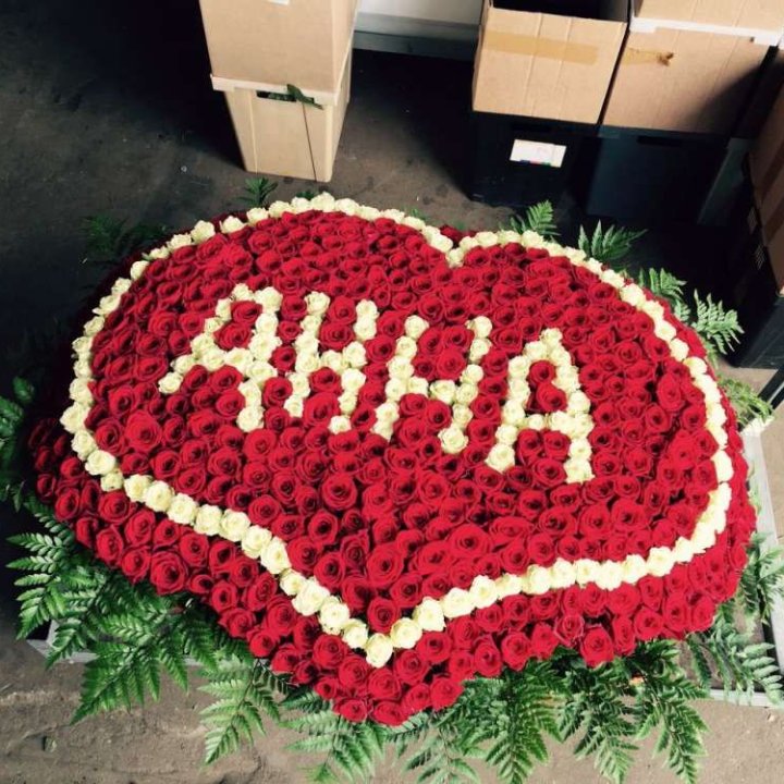 555 роз с именем в Таганроге