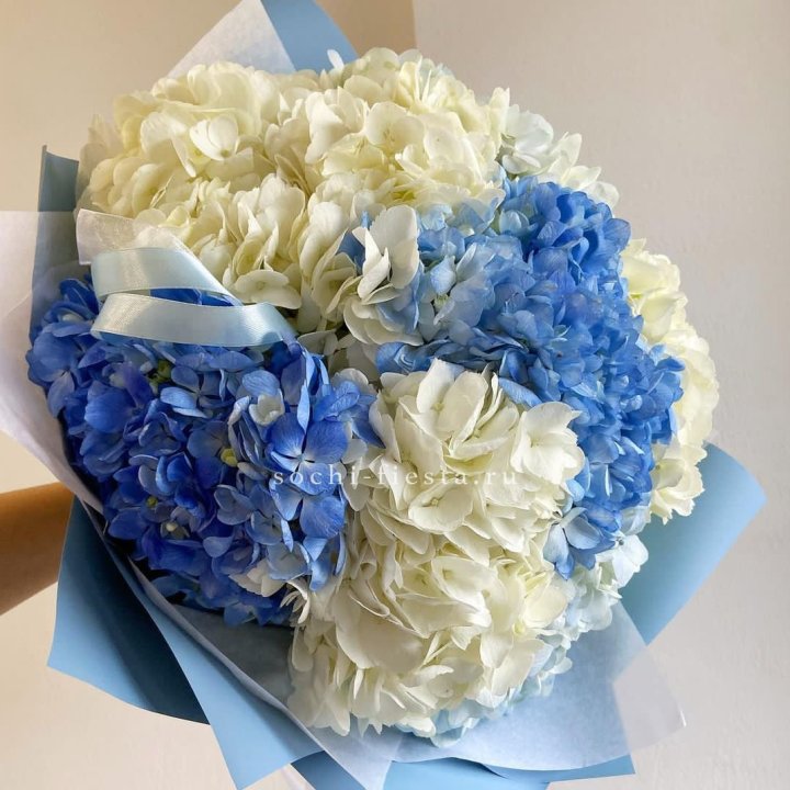 Букет гортензий "Голубая лаза" в Таганроге