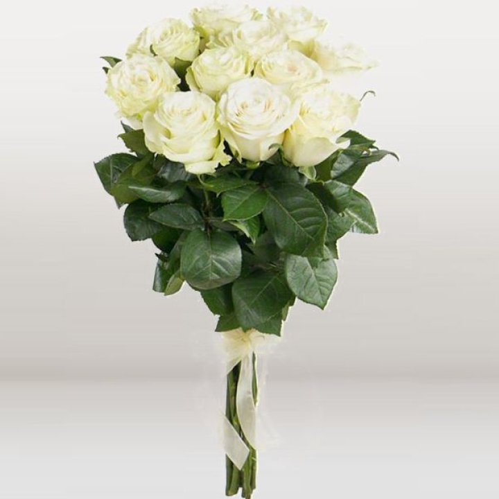 11 белых голландских роз в Таганроге
