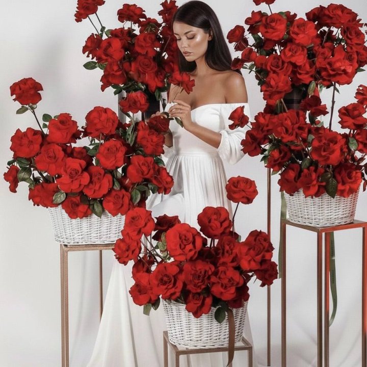 Сет из красных французских роз в Таганроге