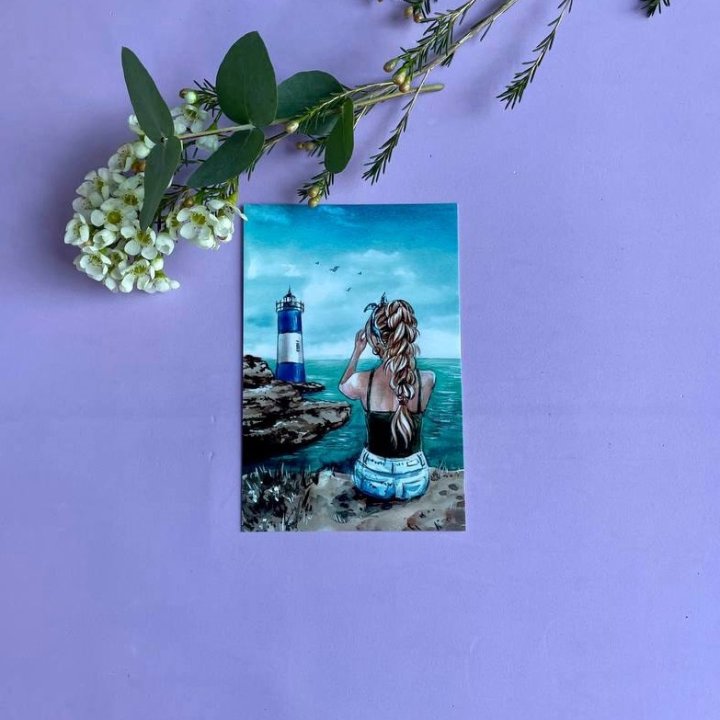 Открытка к букету "Океан" в Таганроге