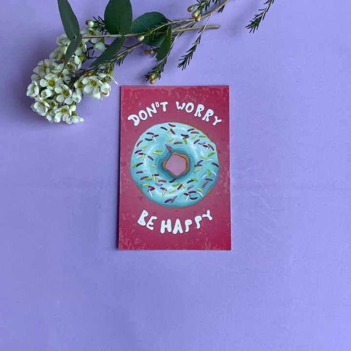 Открытка к букету "Не волнуйся..." в Таганроге