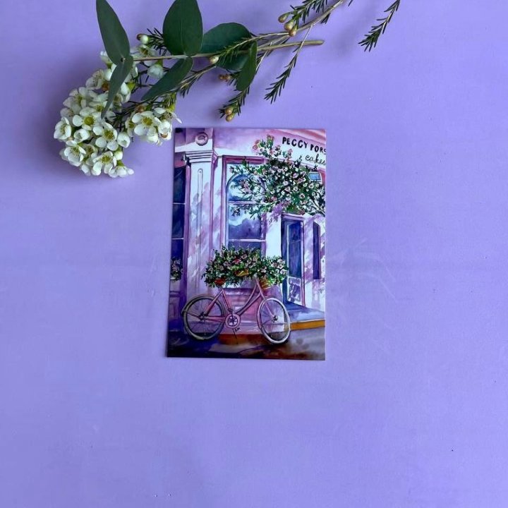 Открытка к букету "Розовый" в Таганроге