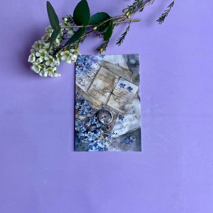 Открытка к букету "Время" в Таганроге