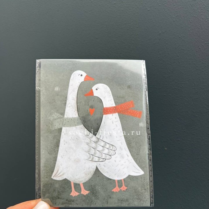 Открытка к букету "Гуси” в Таганроге