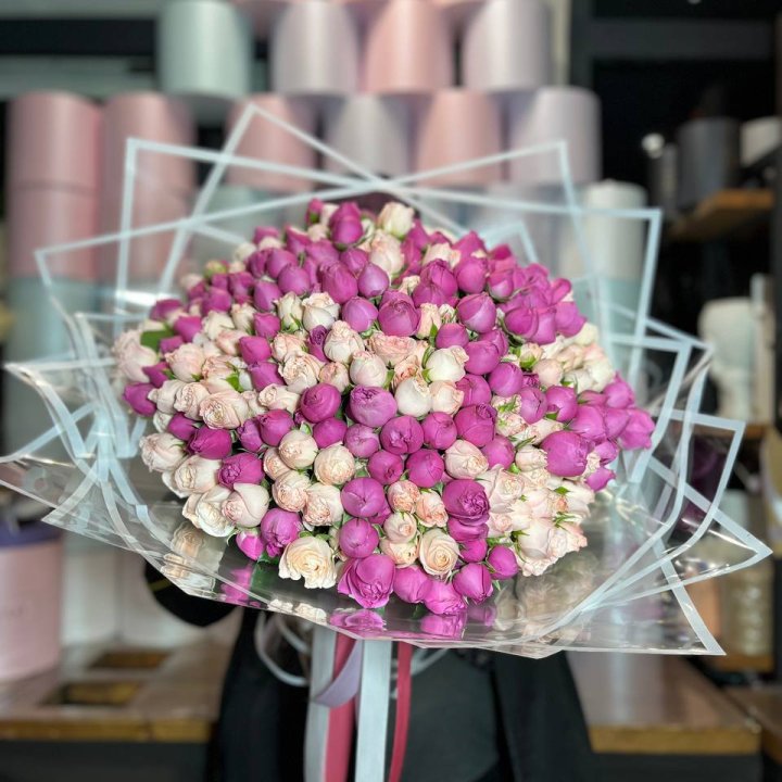 101 кустовая пионовидная роза в Таганроге