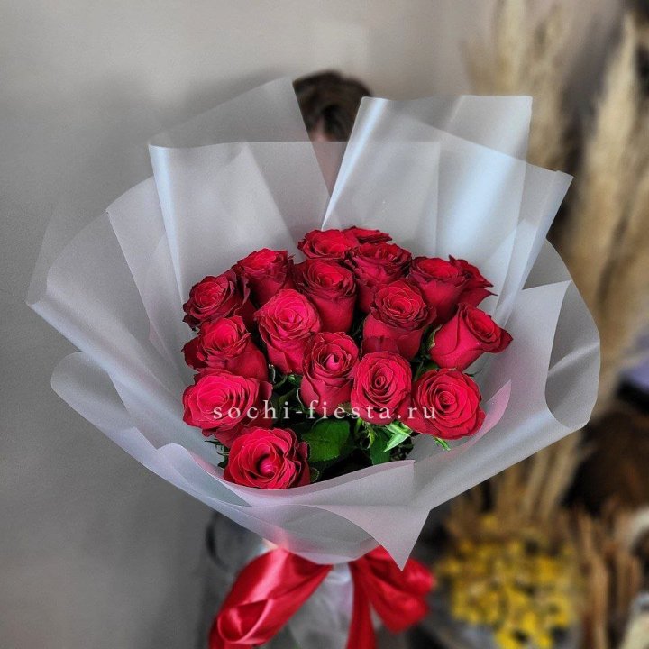 17 красных роз "Нет времени ждать" в Таганроге