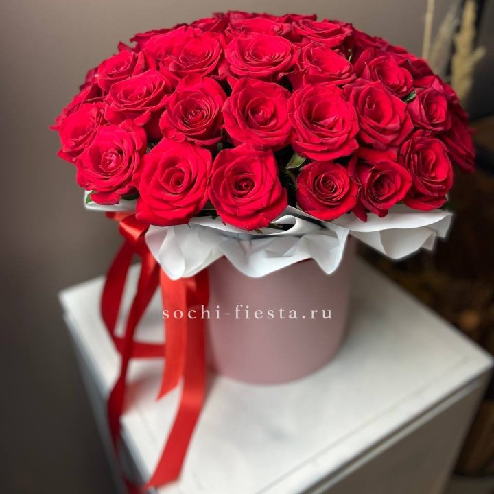 Красные розы 51шт  в коробке в Таганроге