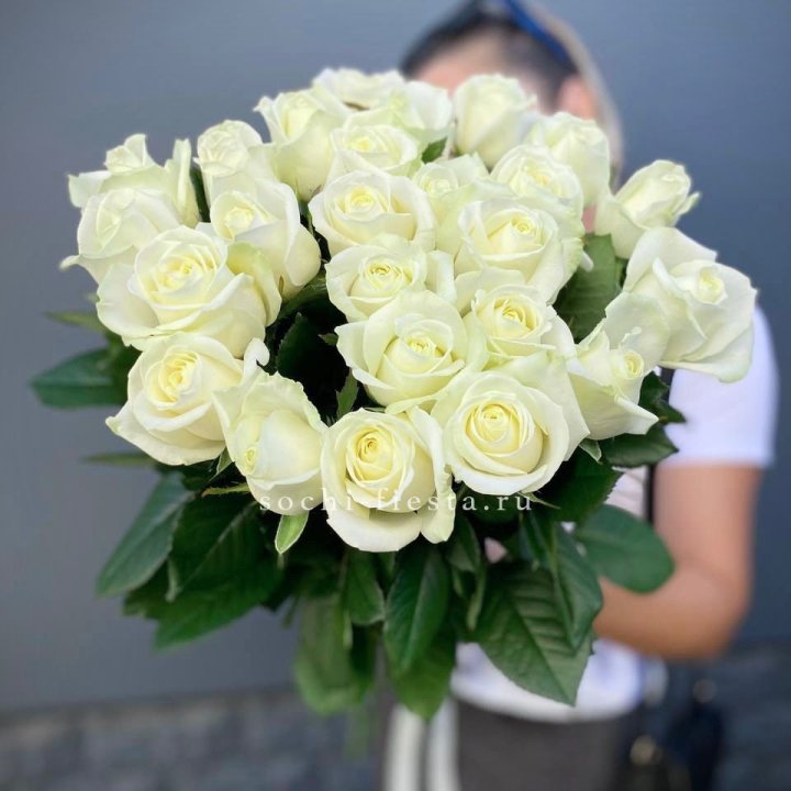 Голландские розы белые 25 в Таганроге