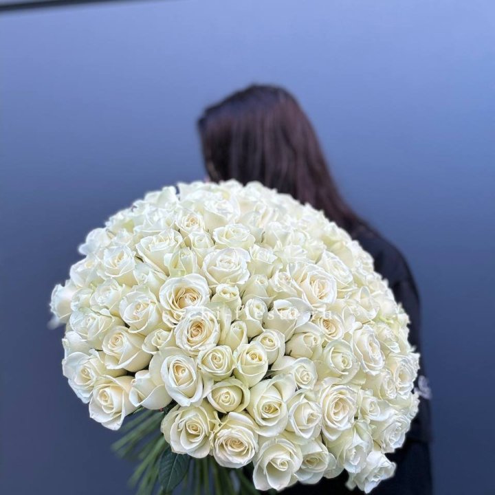 Охапка из 101 белой розы  в Таганроге