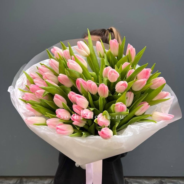 Букет тюльпанов нежно-розовых в Таганроге