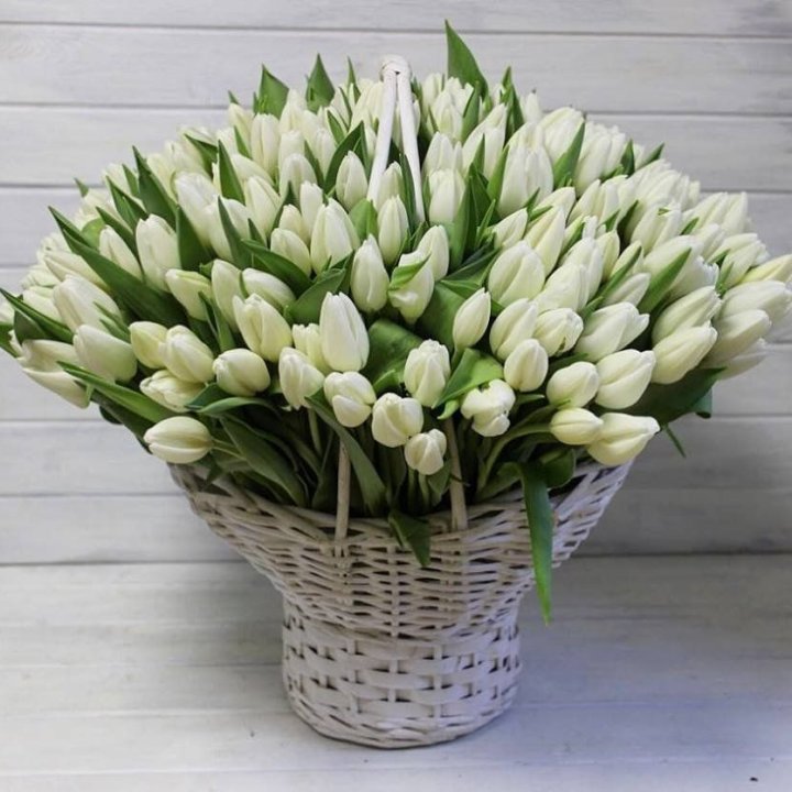 Корзина из 151 тюльпана в Таганроге
